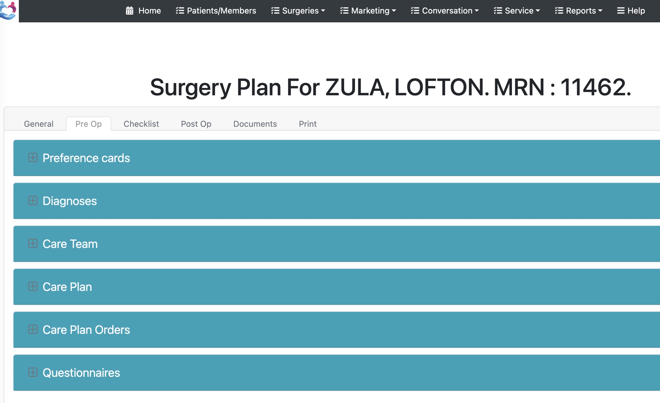 Surgery scheduling workflow system